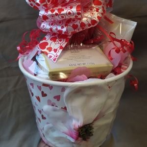 Satin Body Shea scrub and Body cream Valentine gift Baskets